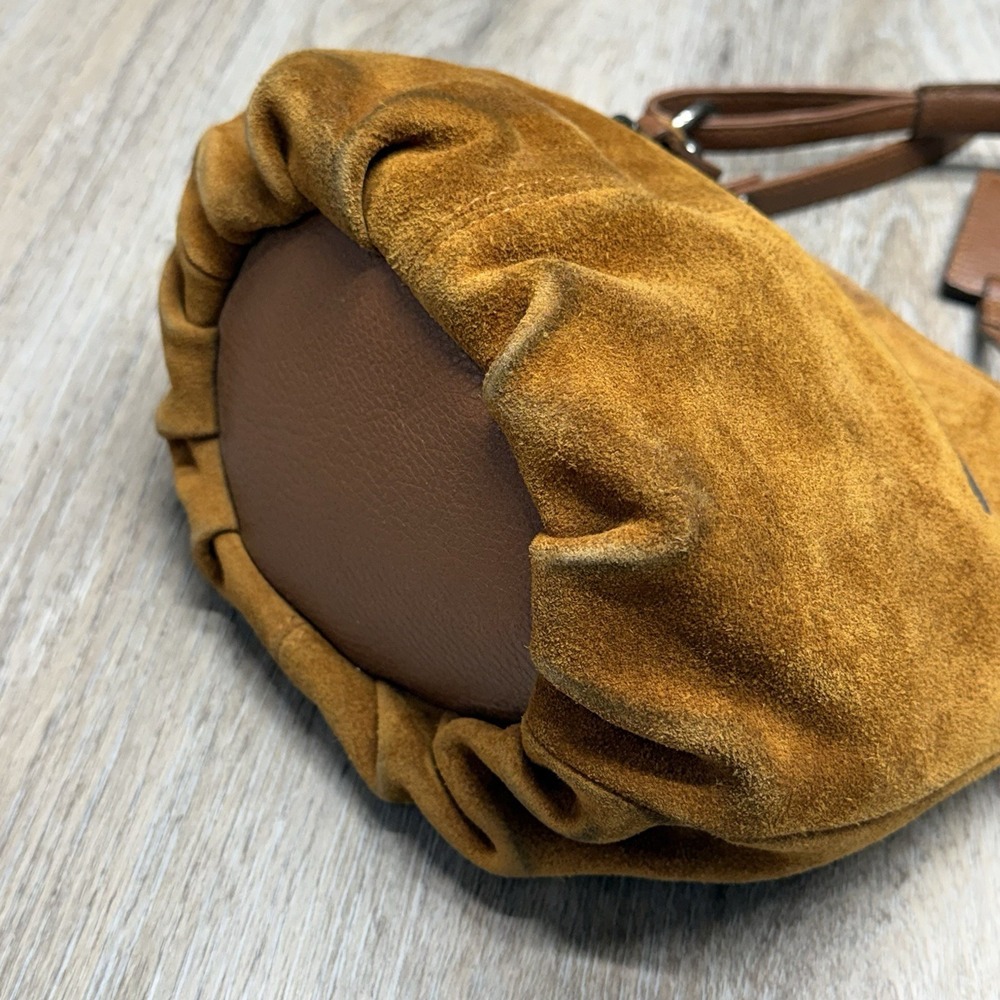 Rusty Brown Suede Crossbody Shoulder Bag Boutique Brand Miatras - Picture 10 of 16